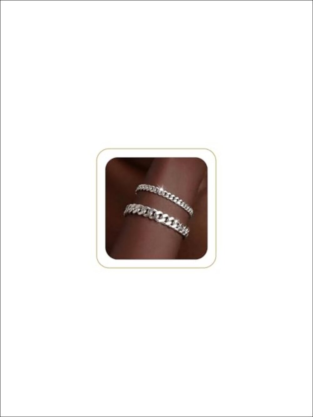 Chunky 14K Gold Plated Cuban Link Bracelet Set for Women Waterproof